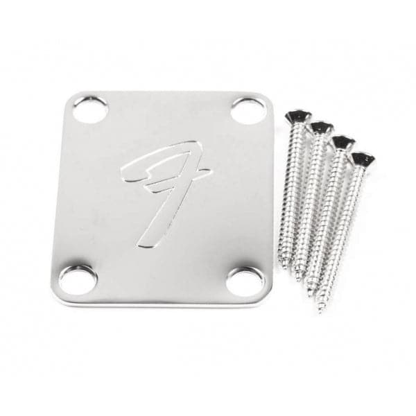 4-Bolt Guitar Neck Plate Big 'F' Logo Style