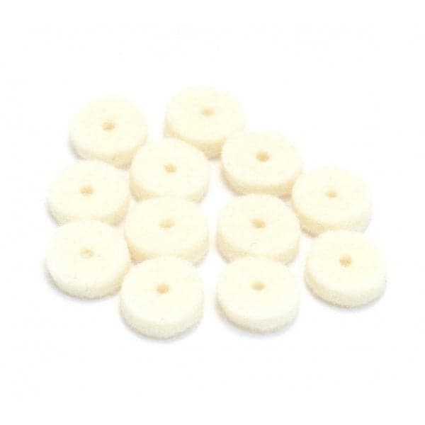 Genuine White Felt Strap Button Washers