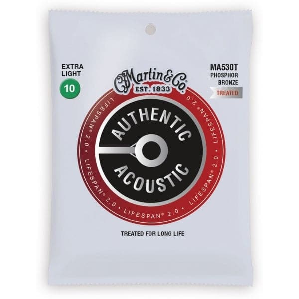 Authentic Acoustic Lifespan Phosphor Bronze Acoustic Guitar Strings Extra Light - 10-47