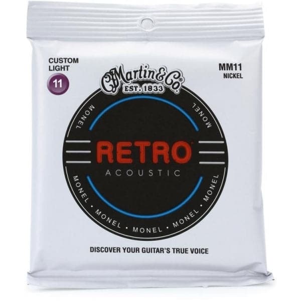 MM11 Retro Monel Acoustic Guitar Strings - Custom Light - 11-52