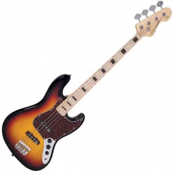 Vintage VJ74 Reissued Maple Fingerboard Bass Sunset Sunburst for sale