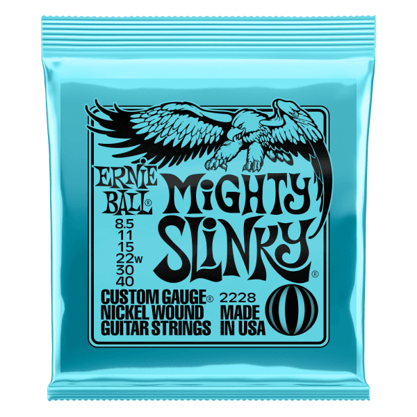 2228 Mighty Slinky Electric Guitar Strings Custom Gauge - 8.5-40