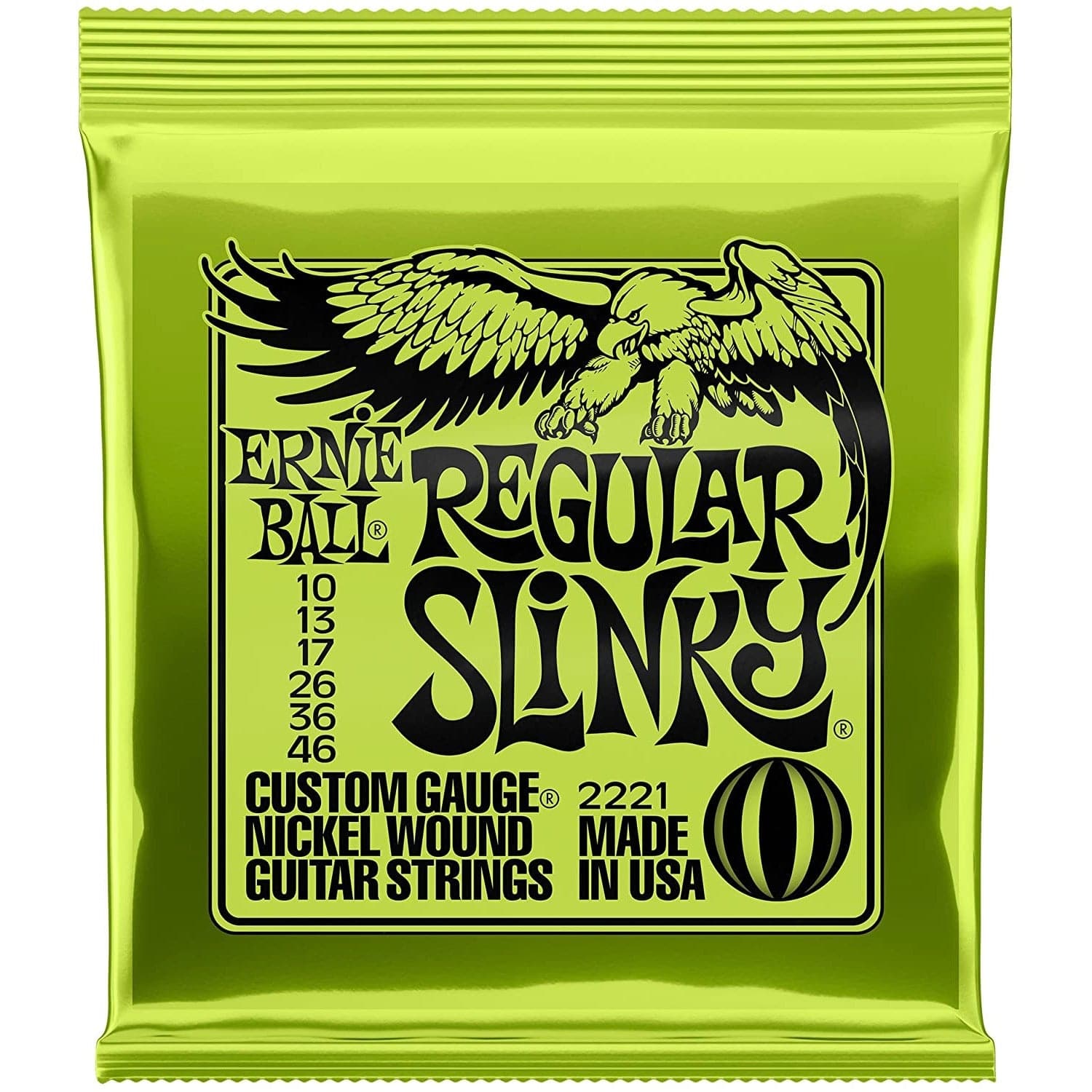 Ernie Ball 2221 Regular Slinky Electric Guitar Strings - 10-46