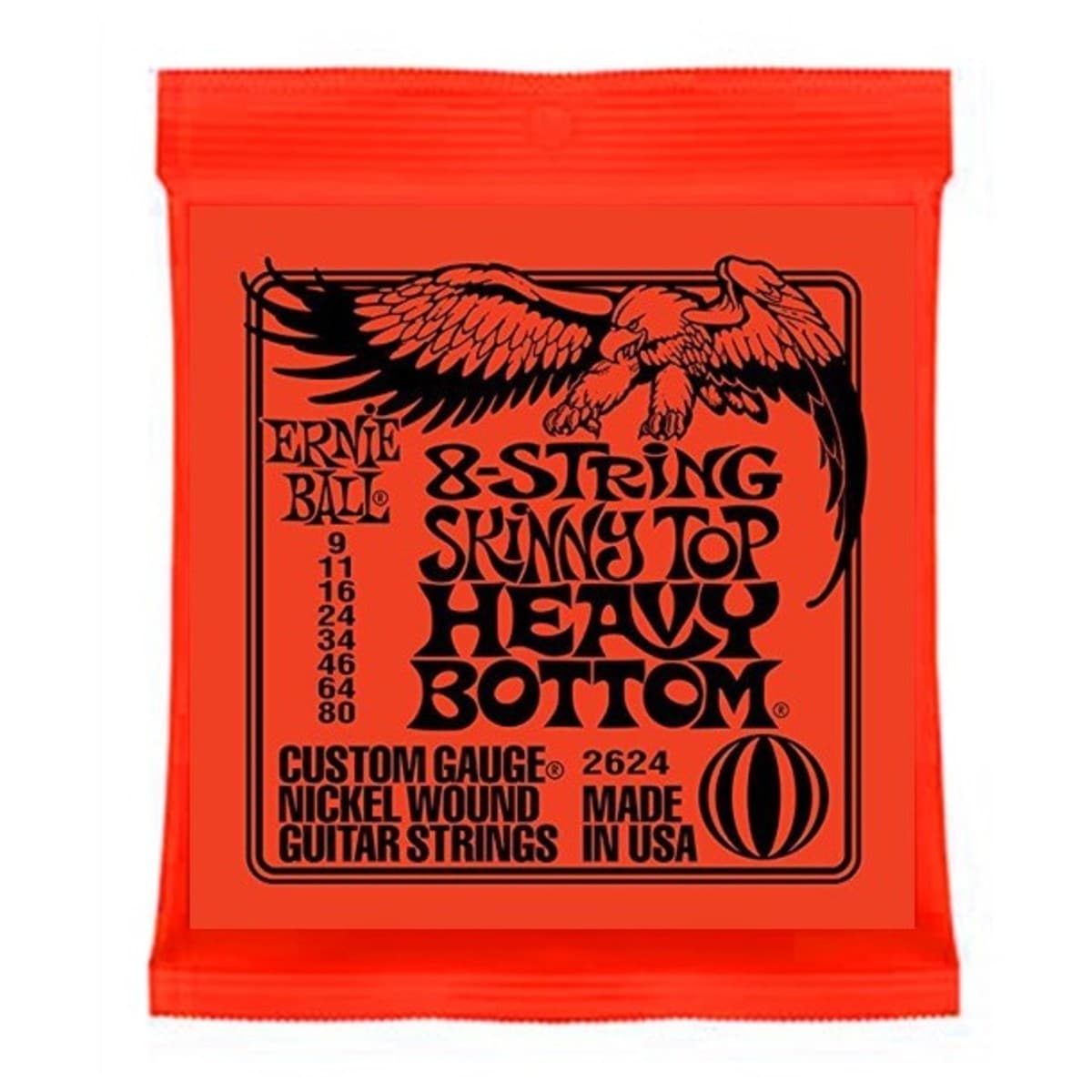 Ernie Ball 8-String Skinny Top Heavy Bottom 9-80 2624