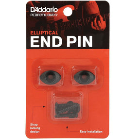 D'Addario PWEEP102 Elliptical Strap Buttons - Black