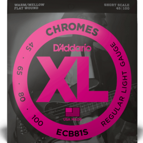 D'Addario ECB81s Chromes Bass Strings Light Short Scale - 45-100