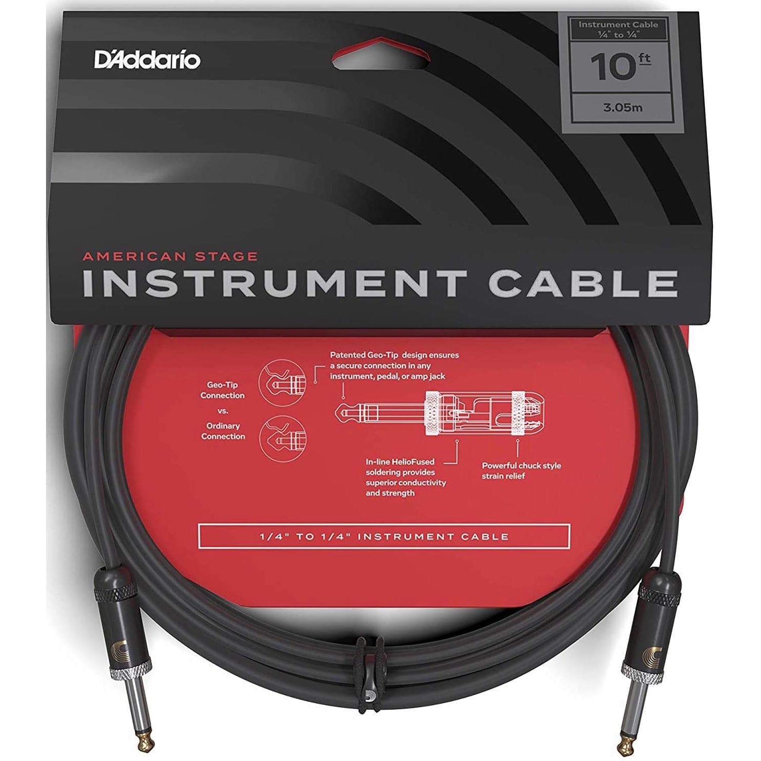 D'Addario American Stage Instrument Cable - 10ft