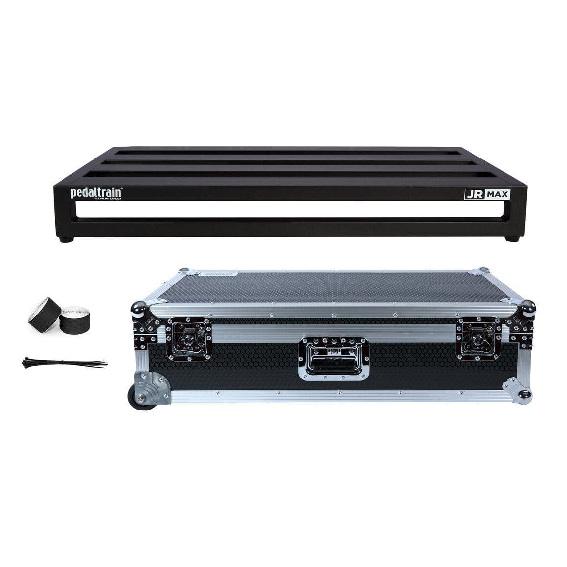 Pedaltrain JR Max Pedalboard with Wheeled Tour Case - Black Honeycomb Finish