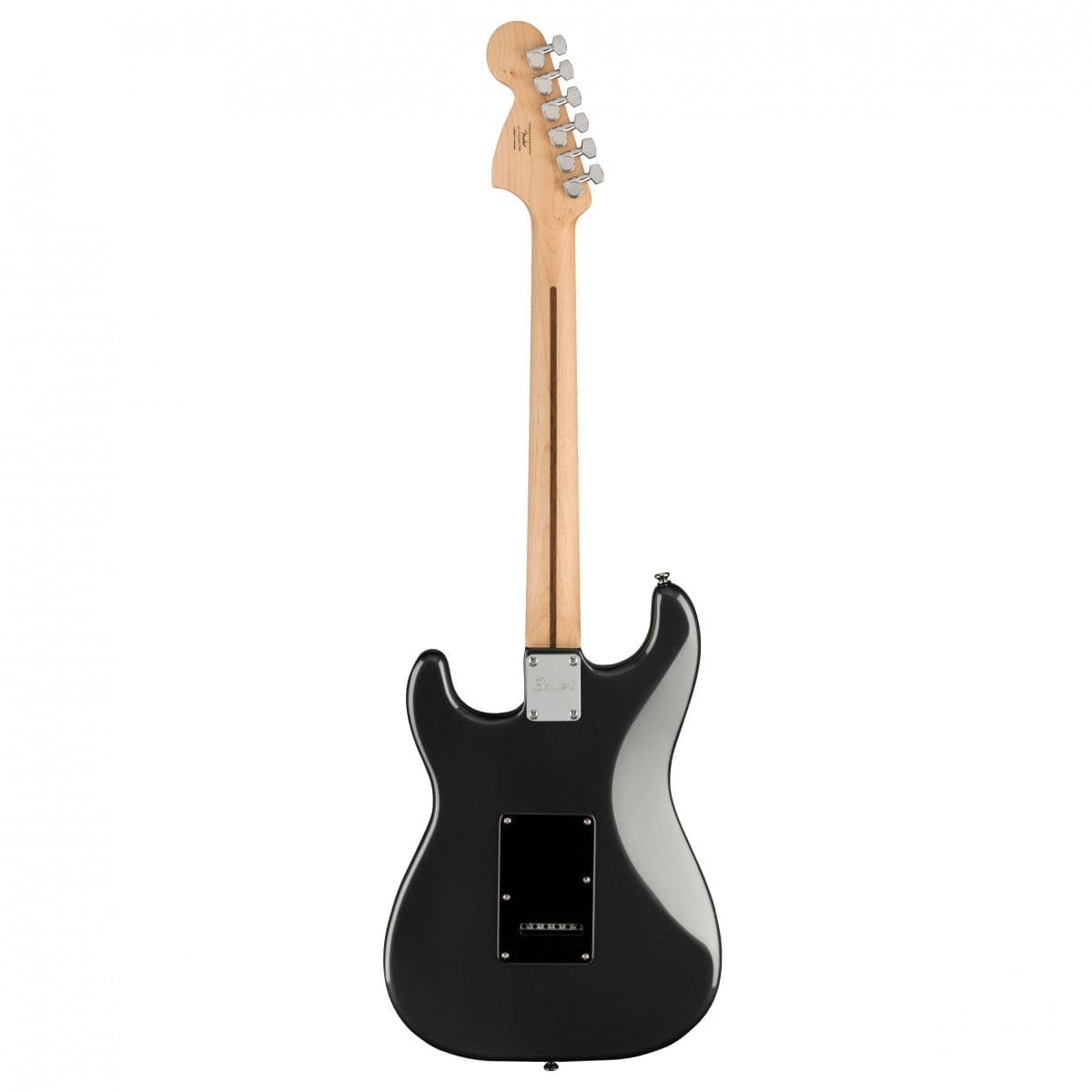 Squier Affinity Stratocaster Electric Guitar Package HSS - Guitar, Amp, Cable, Strap, Picks & Lessons - Charcoal Frost Metallic