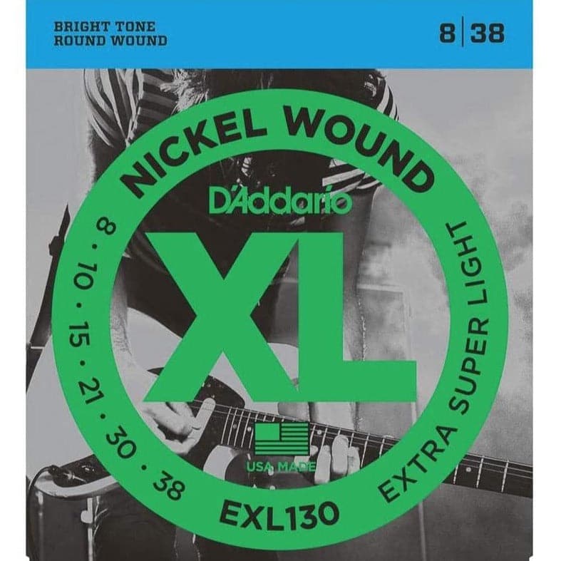 D'Addario EXL130 XL Electric Guitar Strings - Extra Super Light - 8-38