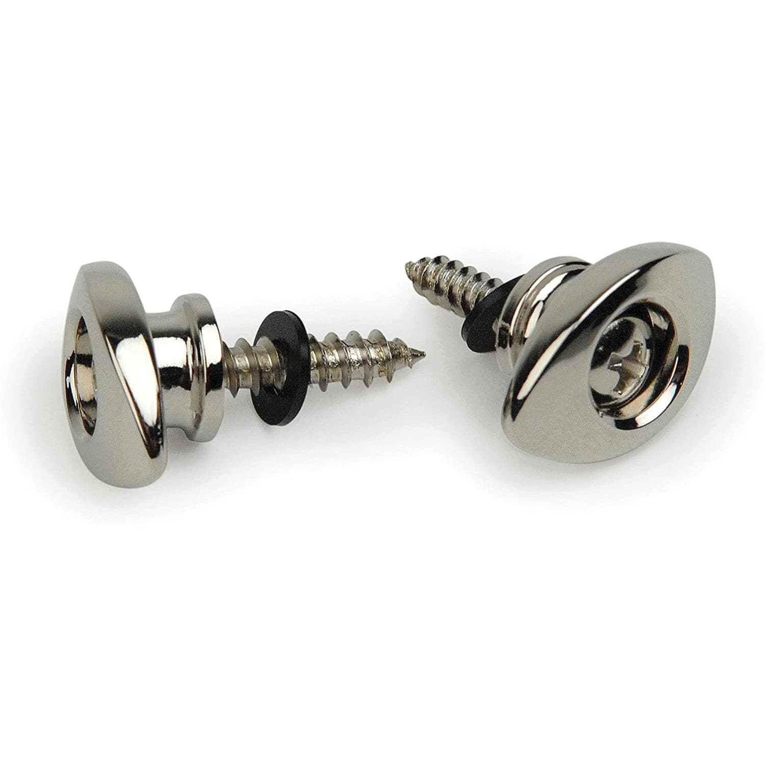 D'Addario Elliptical Strap Buttons - Chrome