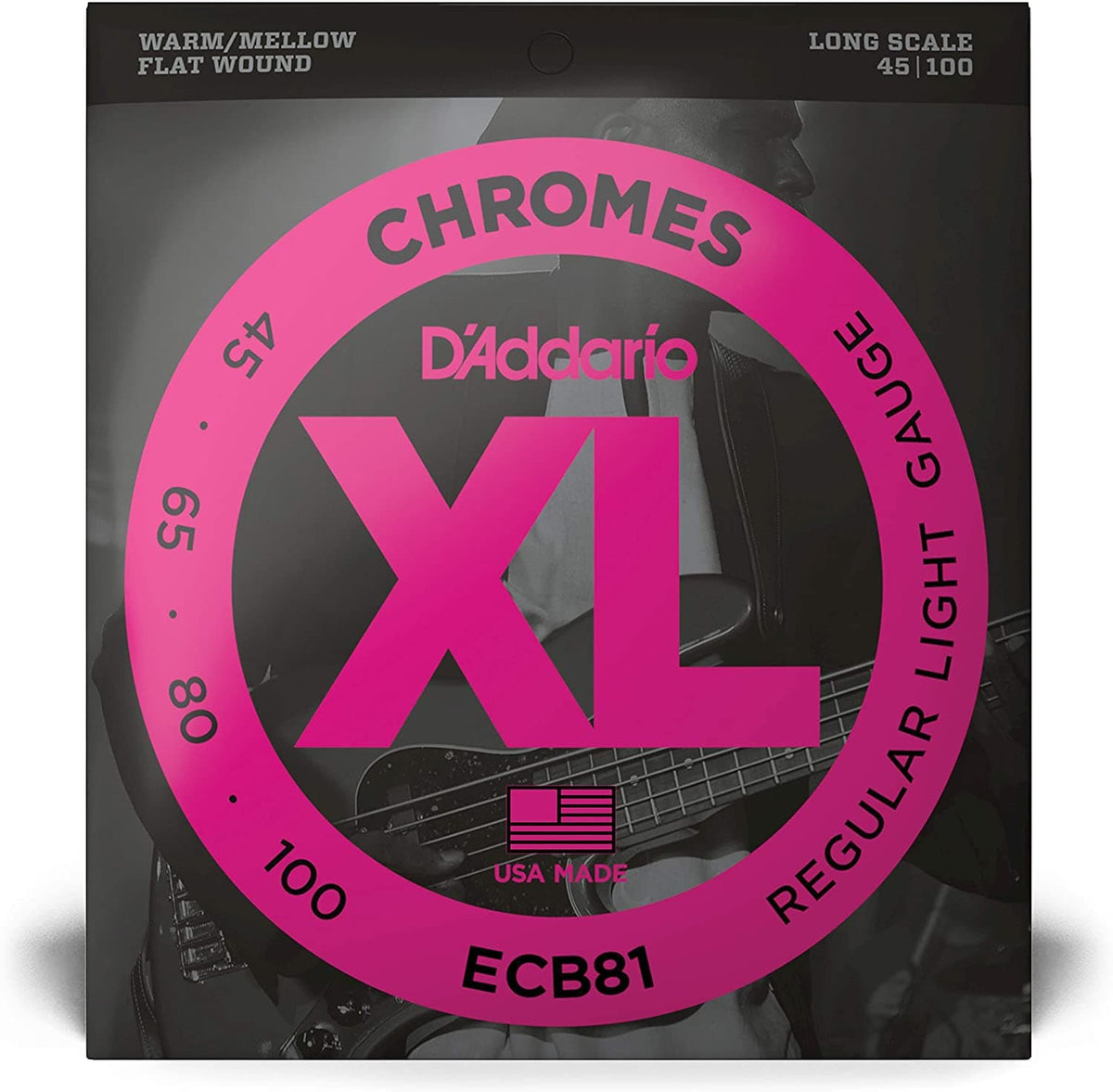 D'Addario ECB81 Chromes Bass Strings Light Long Scale - 45-100
