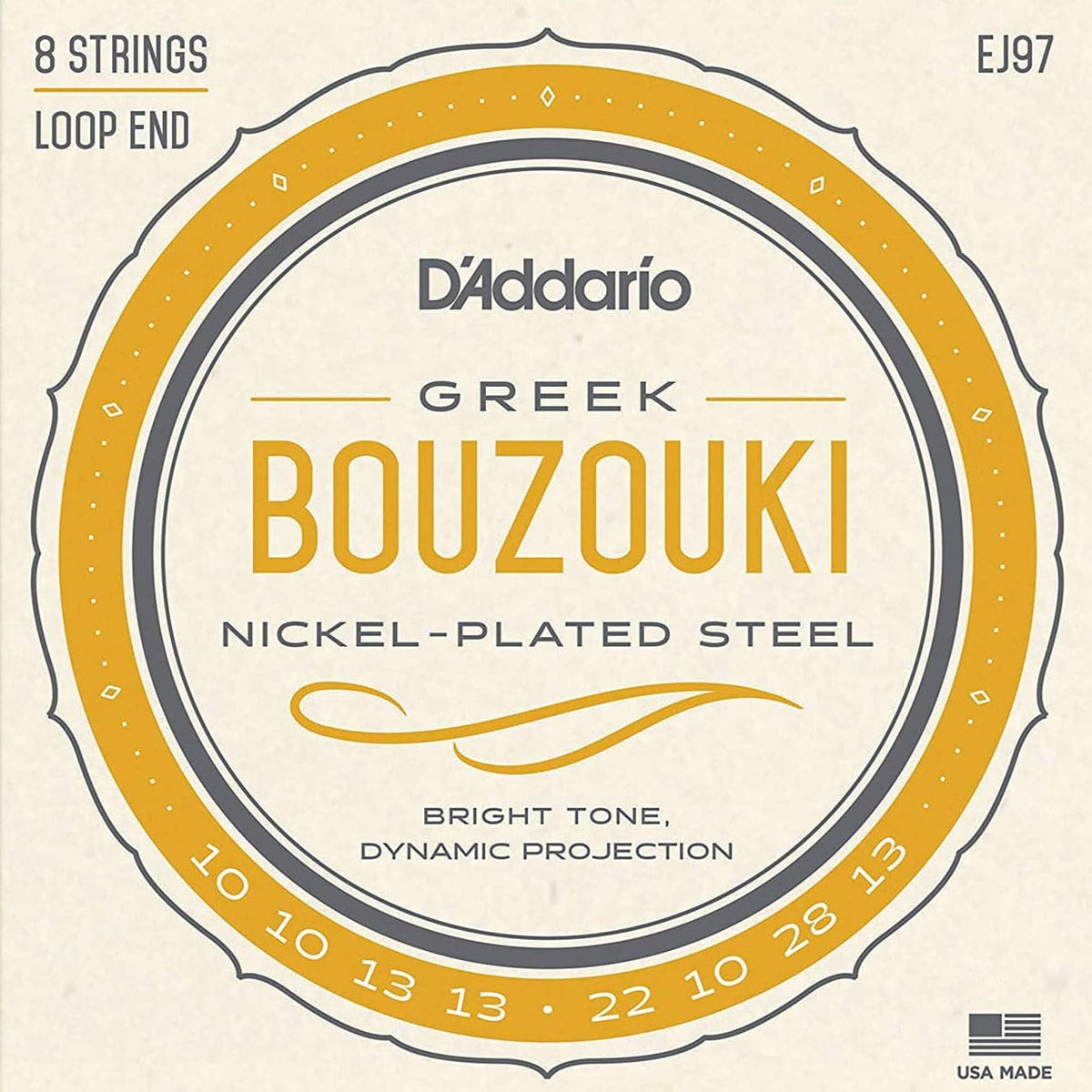 D'Addario EJ97 D'addario Greek Bouzouki Nickle-Plated Steel