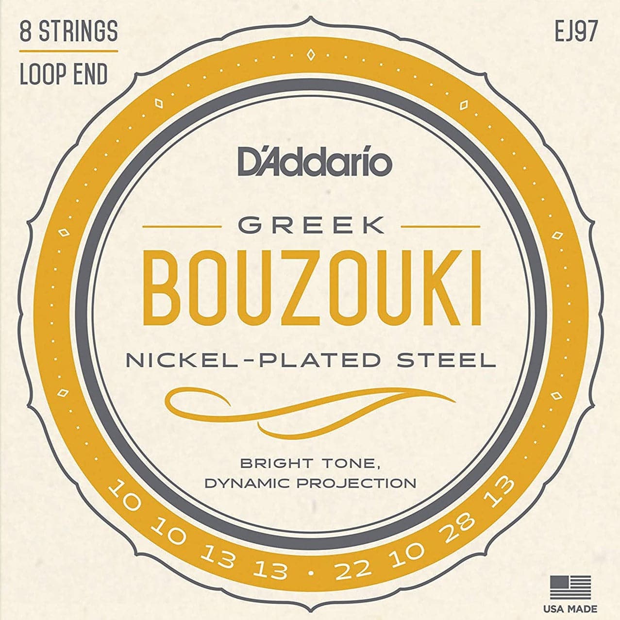 D'Addario EJ97 D'addario Greek Bouzouki Nickle-Plated Steel