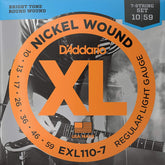 D'Addario EXL110-7 XL Electric Guitar Strings - Regular Light - 10-59 for 7 String