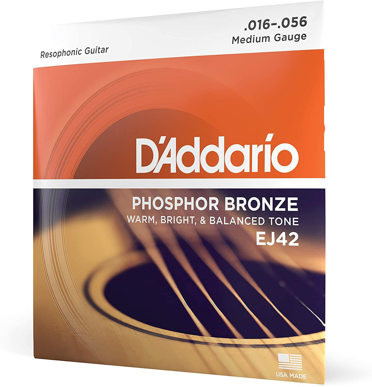 D'Addario EJ42 Phosphor Bronze Resophonic Guitar Strings - 16-56
