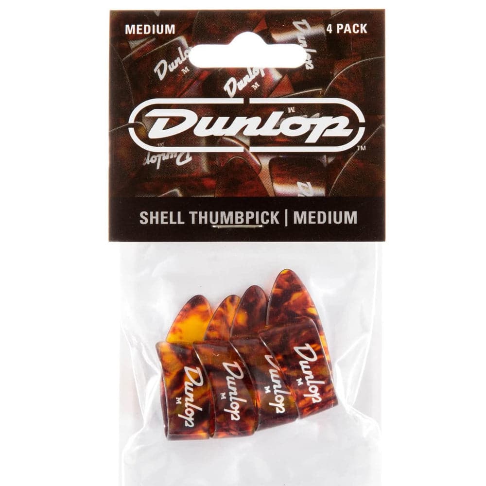 Jim Dunlop 9022P Shell Thumbpick Players Pack - 4 Pack - Medium