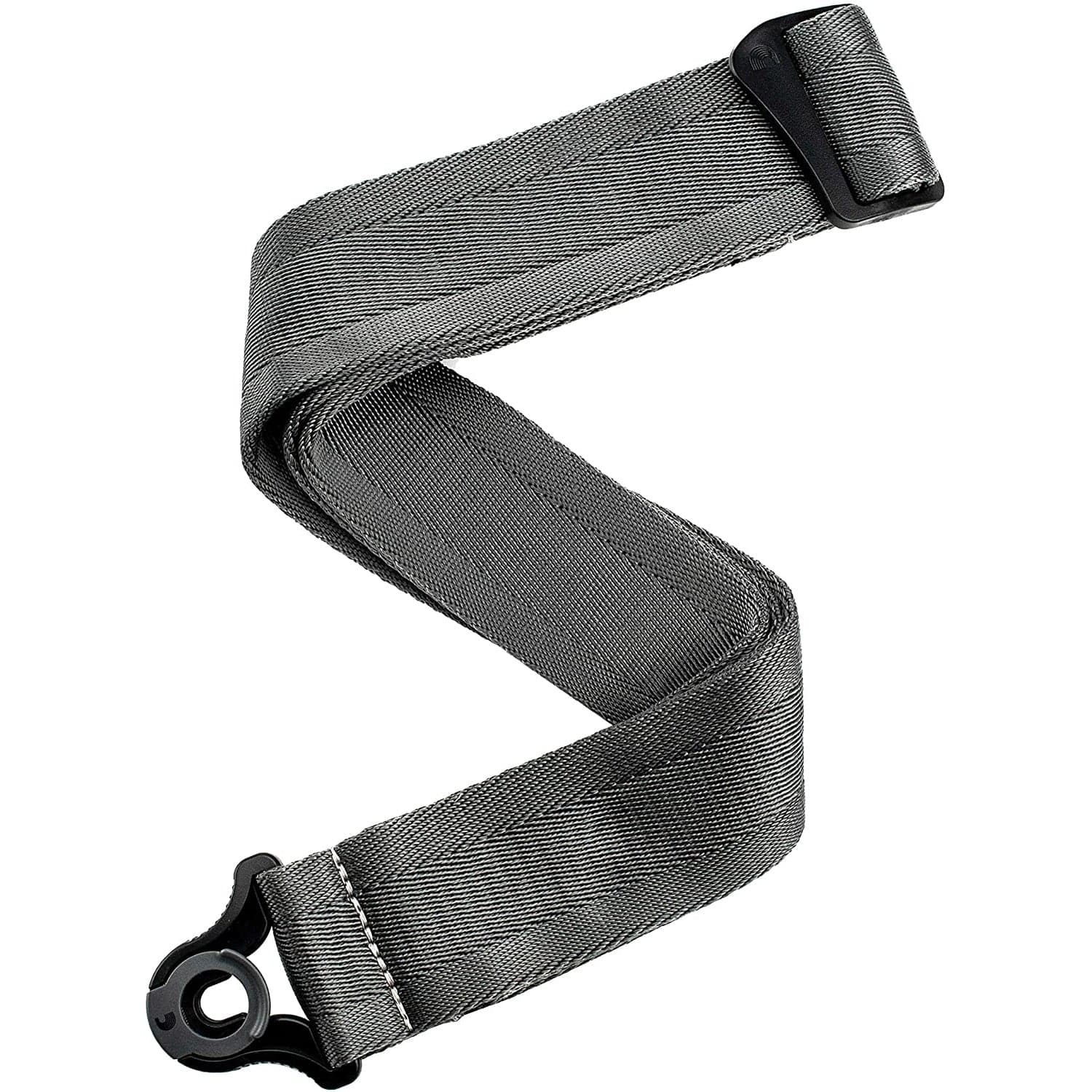 D'Addario Auto lock Guitar Strap - Metal Grey