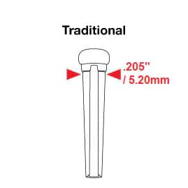 Graph Tech PP-1100-01 Tusq - Traditional Style Bridge Pins - White w/ Not Dots