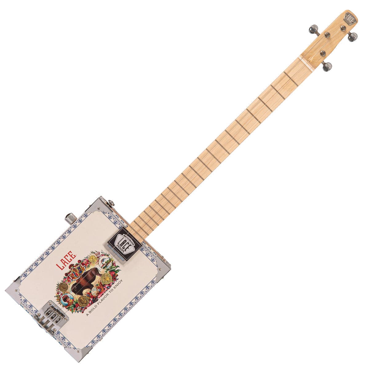 Lace Cigar Box Electric Guitar ~ 3 String ~ Buffalo Bill