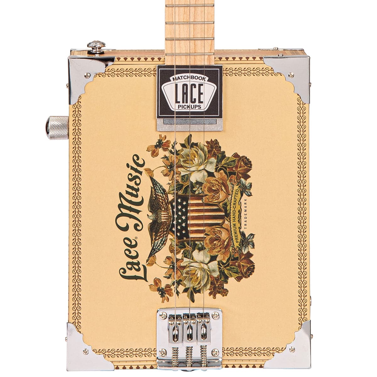 Lace Cigar Box Electric Guitar ~ 3 String ~ Americana