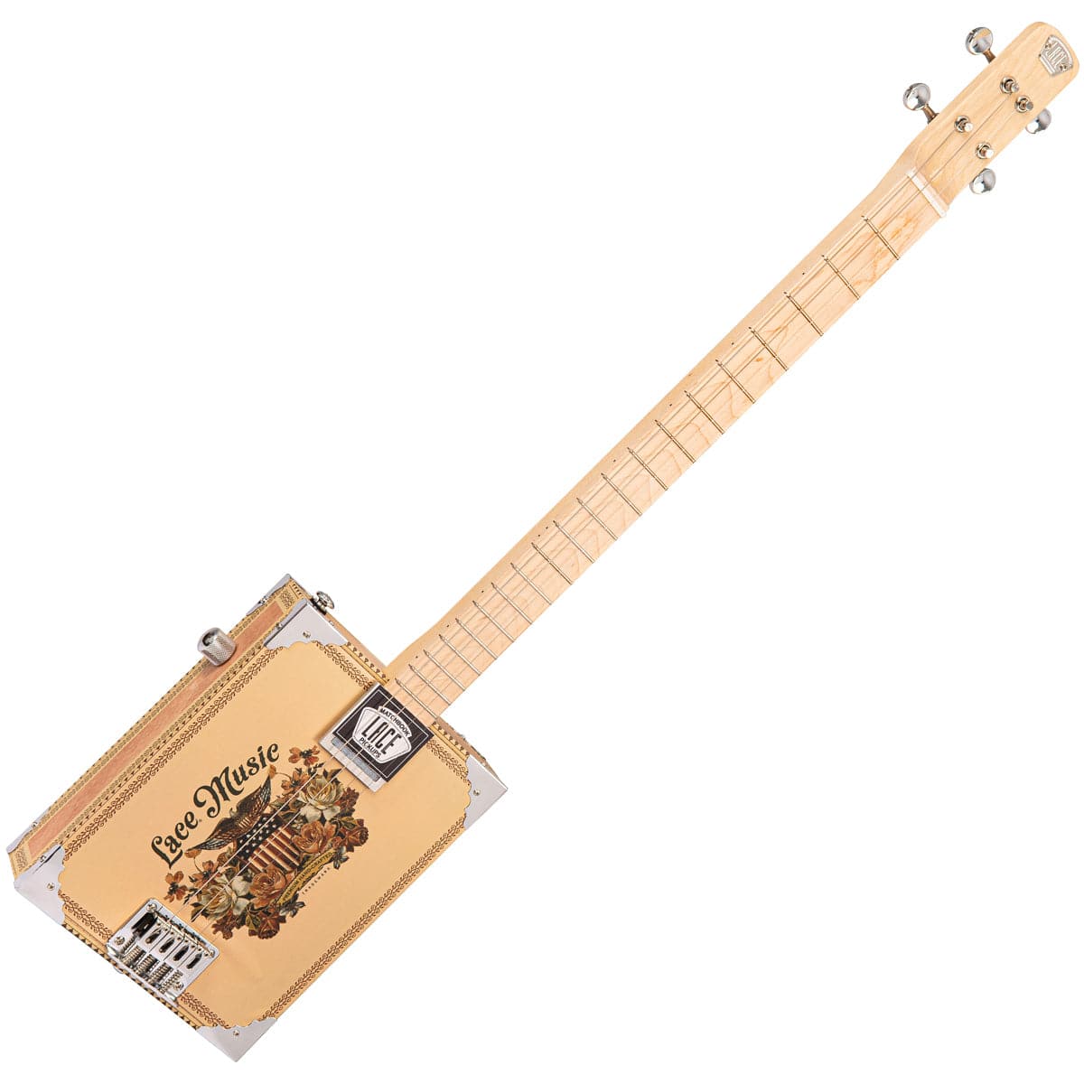 Lace Cigar Box Electric Guitar ~ 4 String ~ Americana