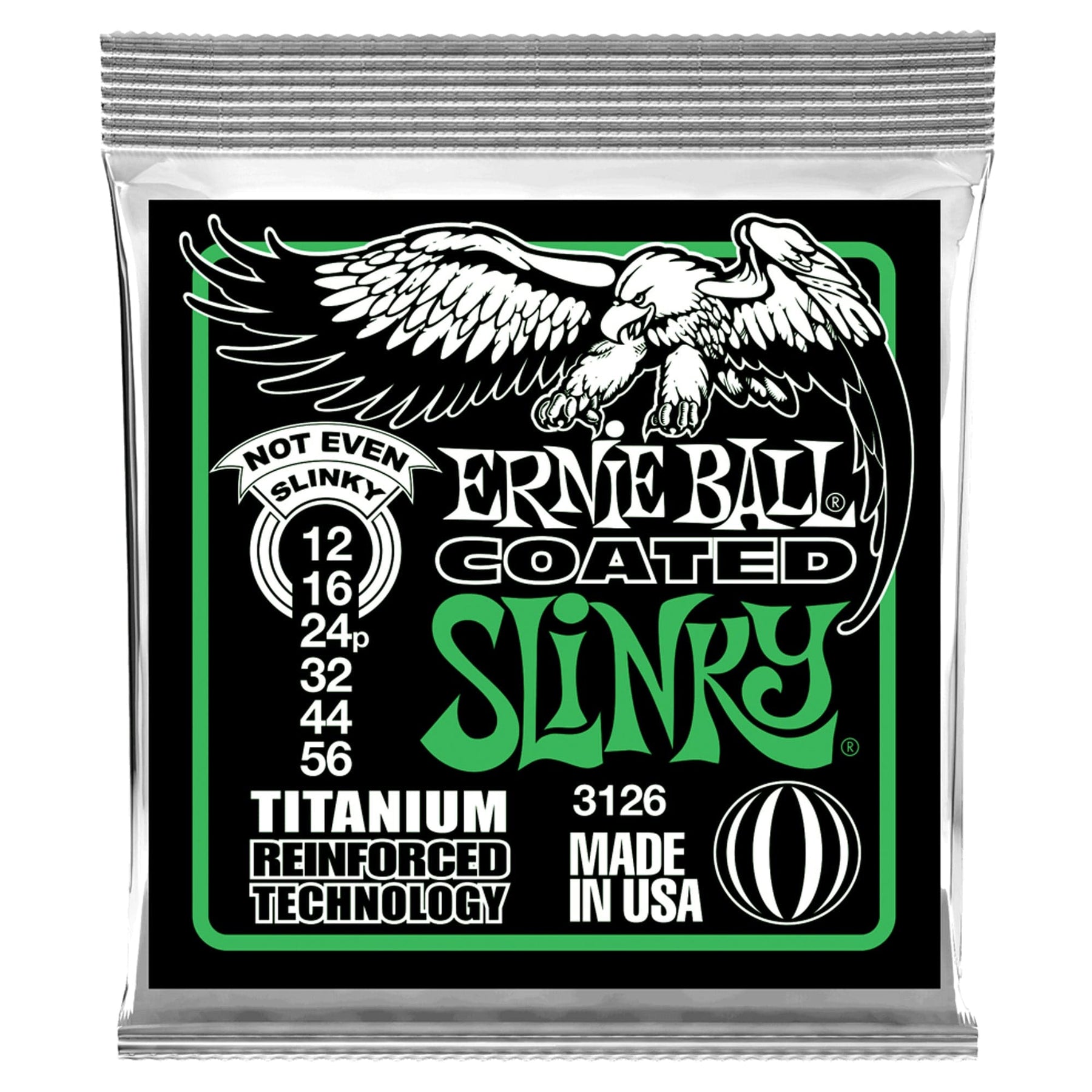 Ernie Ball Coated Not Even Slinky Electric Guitar Strings 12-56