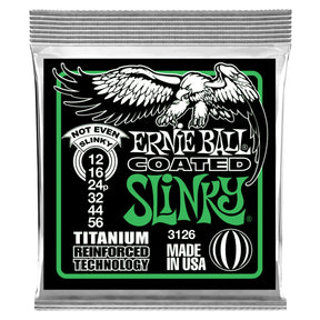 Ernie Ball Coated Not Even Slinky Electric Guitar Strings 12-56