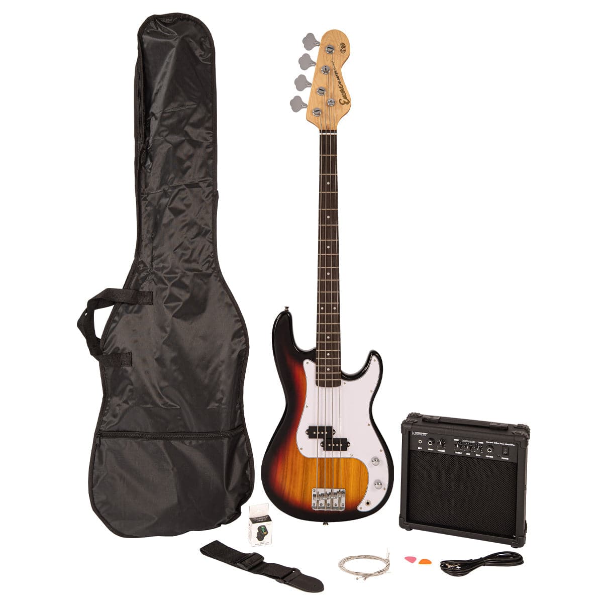 Encore Blaster E40 Bass Guitar Pack ~ Sunburst