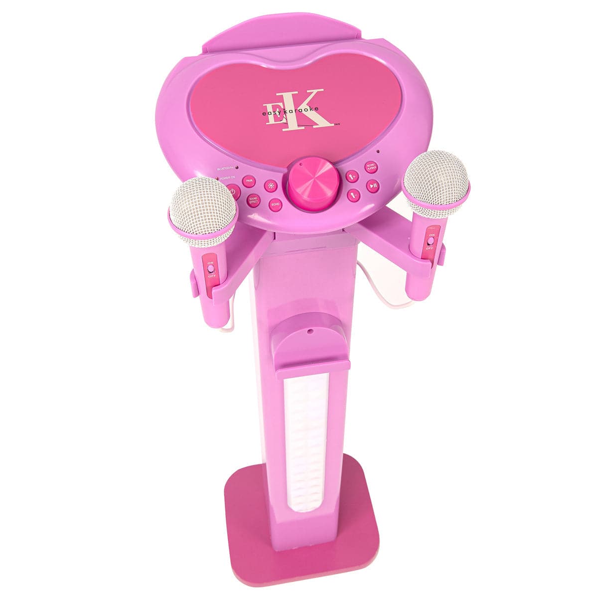 Easy Karaoke Bluetooth® Kids Singalong Pedestal Karaoke Machine ~ Pink