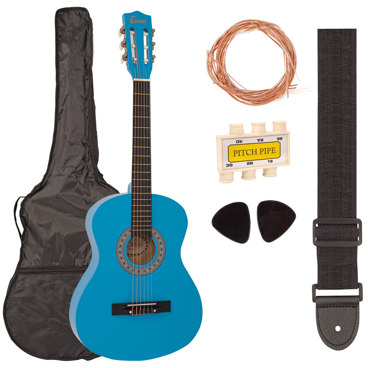 Encore 3/4 Size Classic Guitar Pack ~ Blue