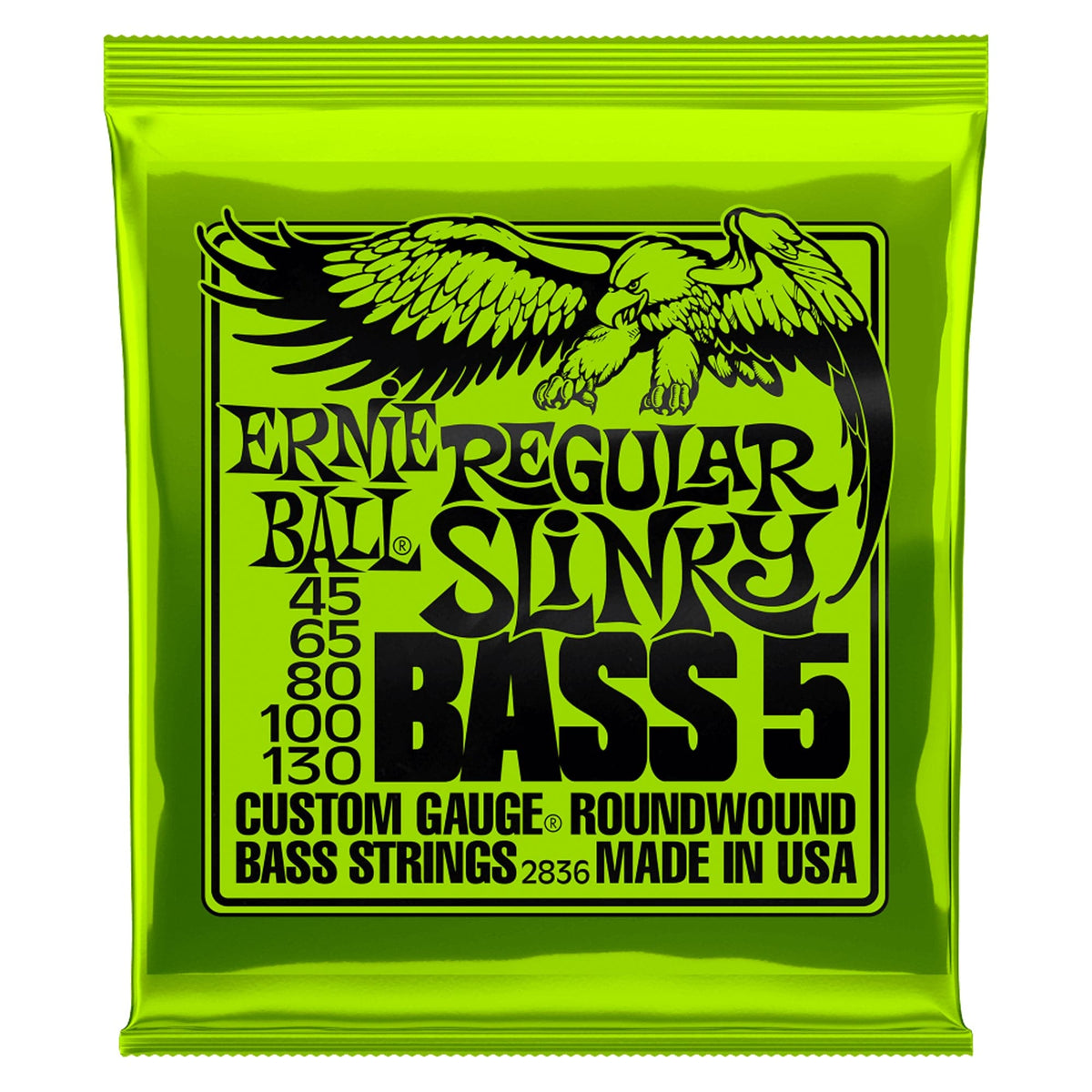 Ernie Ball Regular Slinky 5-String Bass Guitar Strings - Regular - 45-130