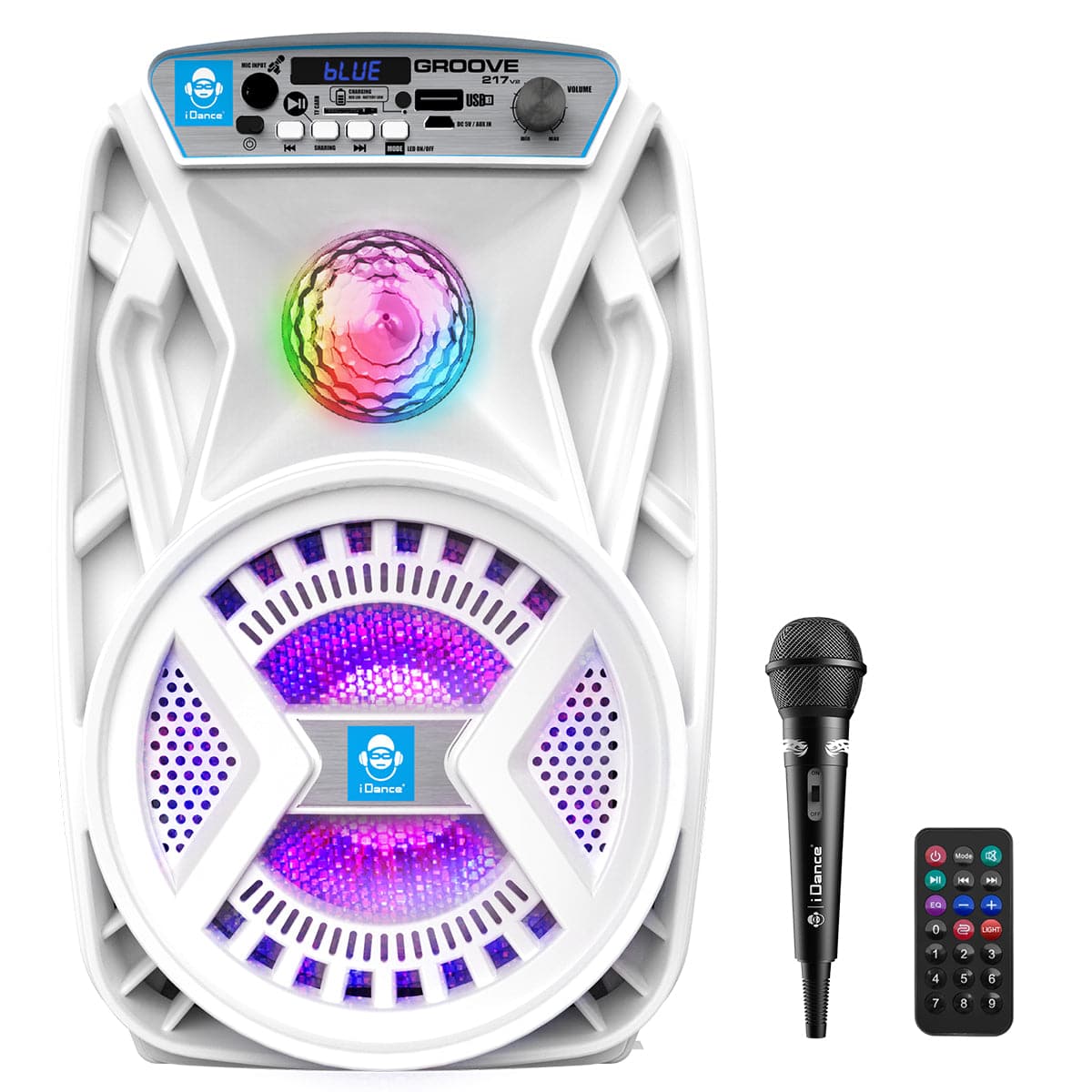 iDance Groove 217 Rechargeable BT Wireless Partybox with Disco Lighting + Karaoke ~ 200W