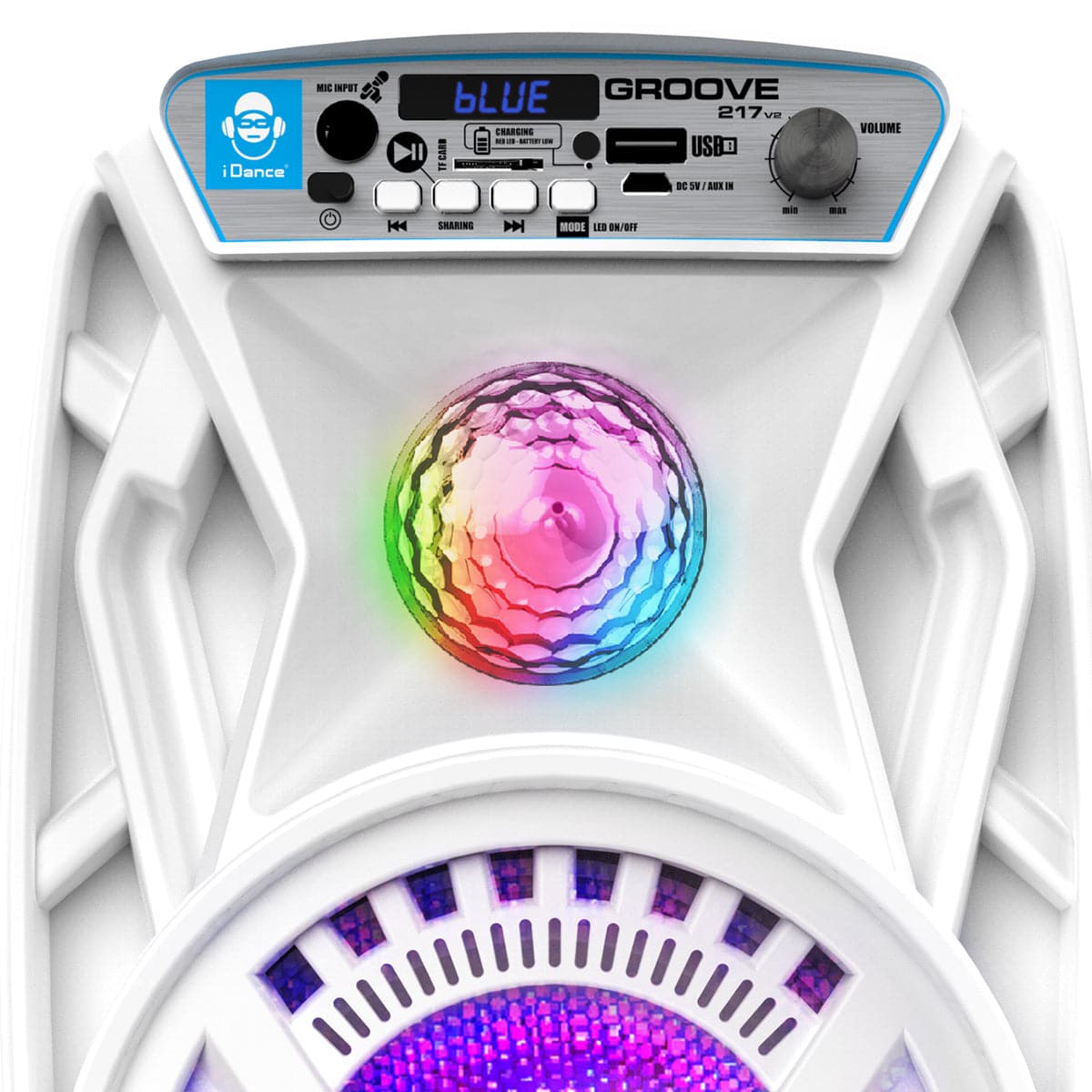 iDance Groove 217 Rechargeable BT Wireless Partybox with Disco Lighting + Karaoke ~ 200W