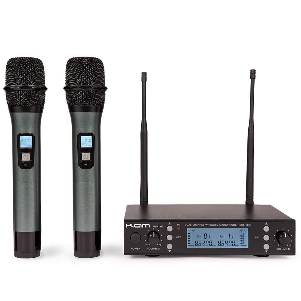 Kam UHF Multi Channel Professional Wireless Microphone System