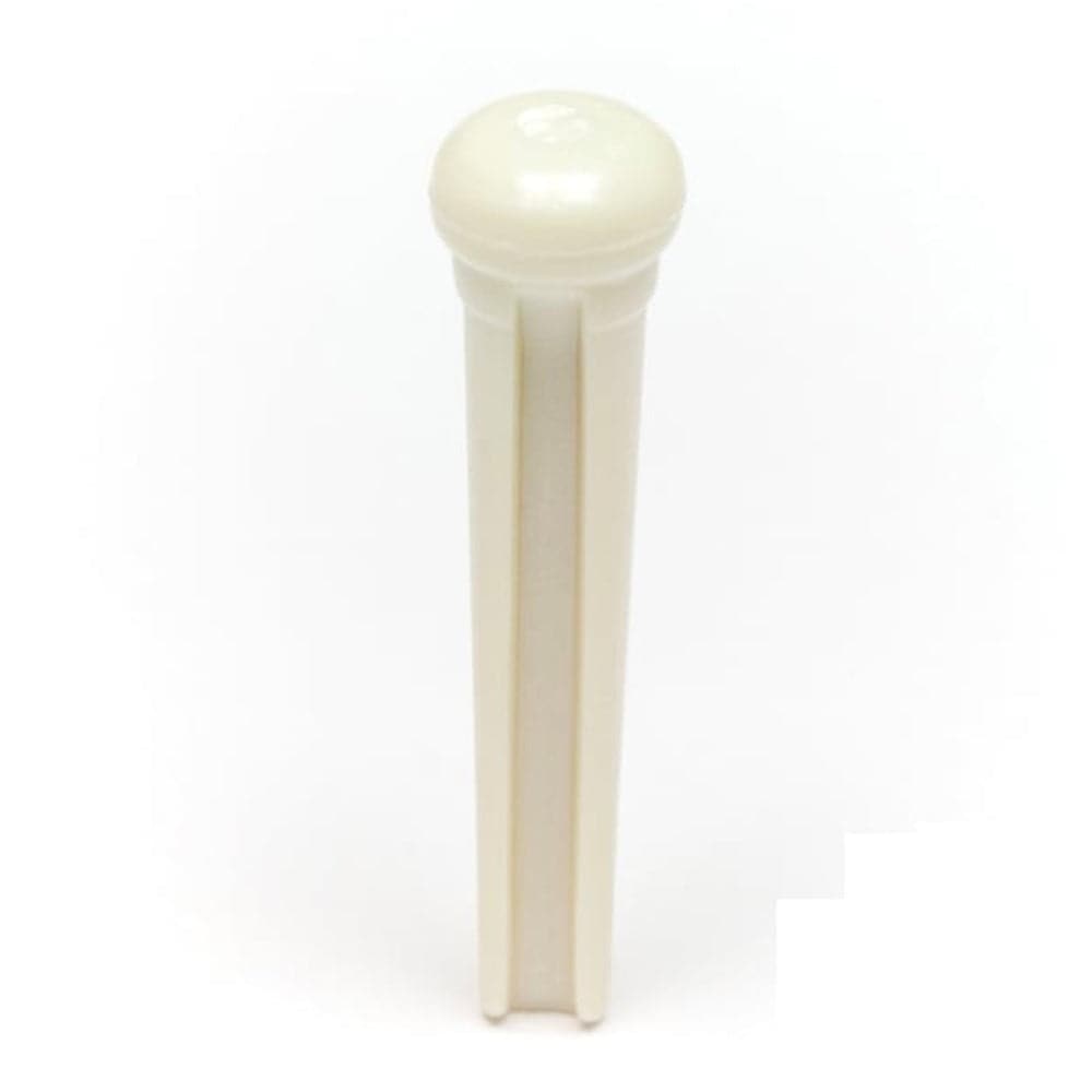 Graph Tech PP-1142-00 Tusq Traditional Bridge Pins - White with Mother-of-Pearl Dots