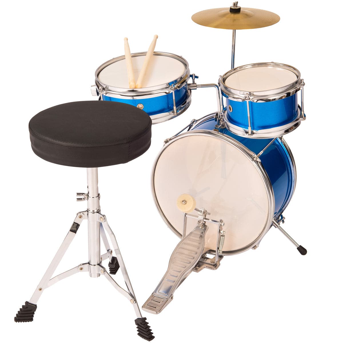 PP Drums Junior 3 Piece Drum Kit ~ Metallic Blue