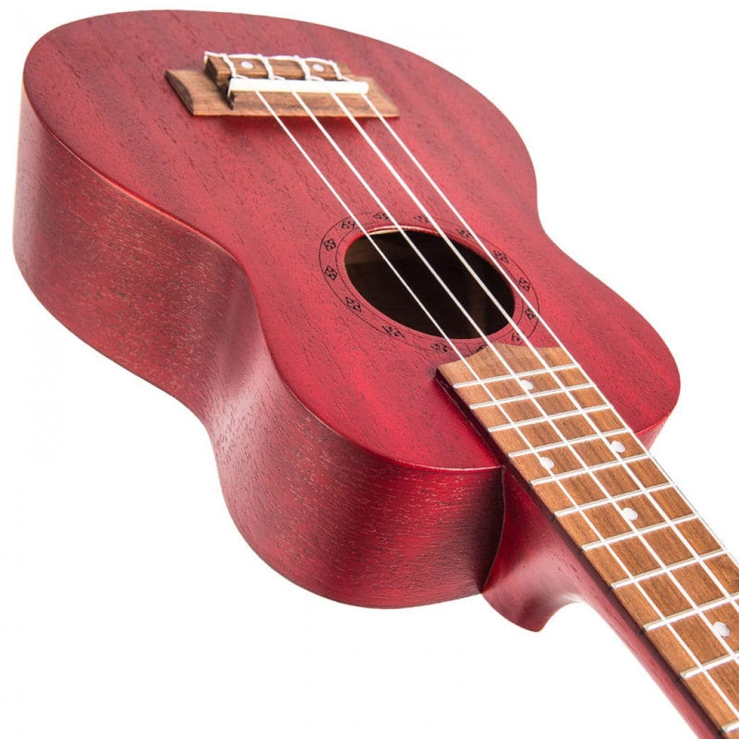 Laka VUS5RD Soprano Ukulele with Bag - Red