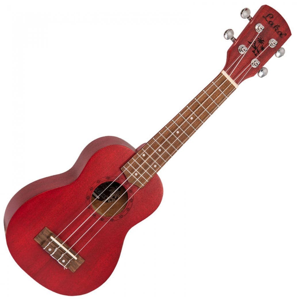 Laka VUS5RD Soprano Ukulele with Bag - Red