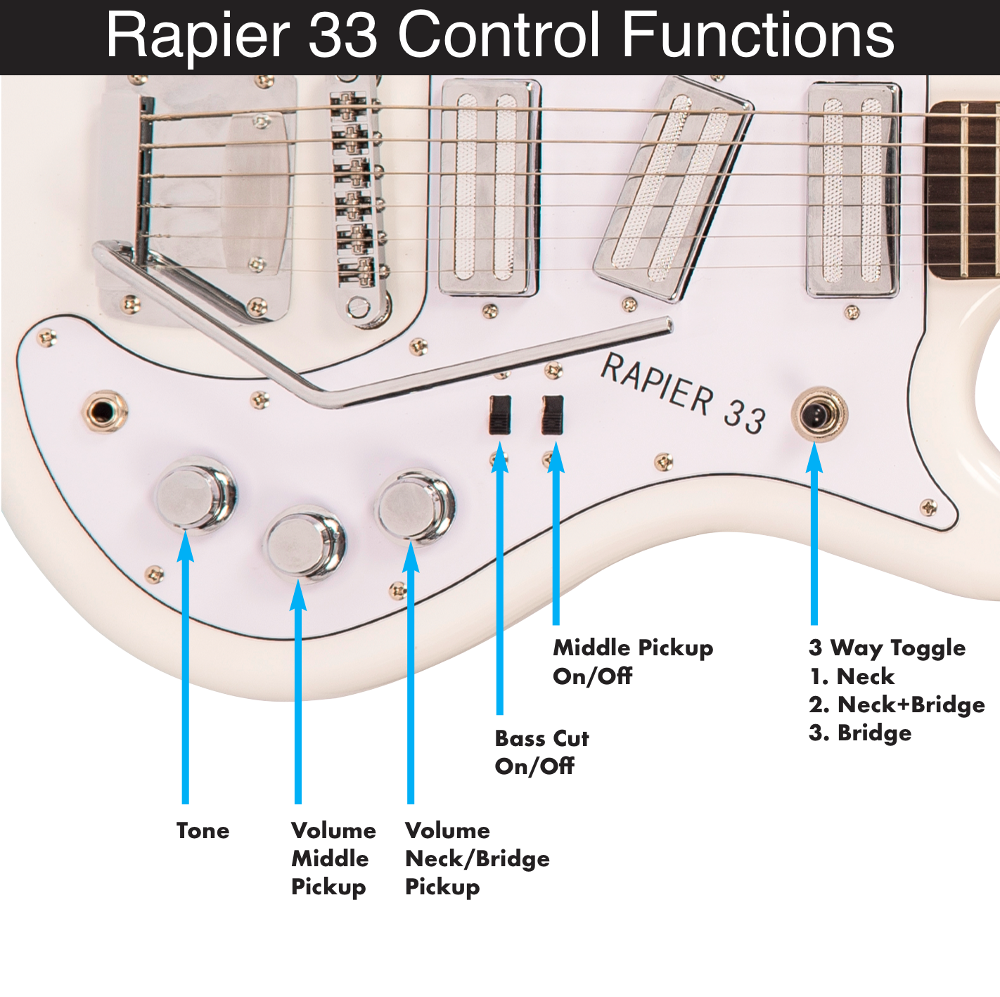 Rapier 33 Electric Guitar ~ Daphne Blue