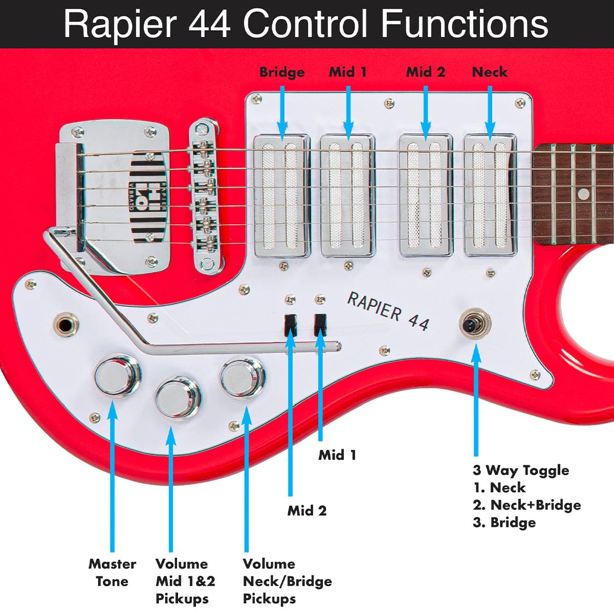 Rapier 44 Electric Guitar ~ Fiesta Red