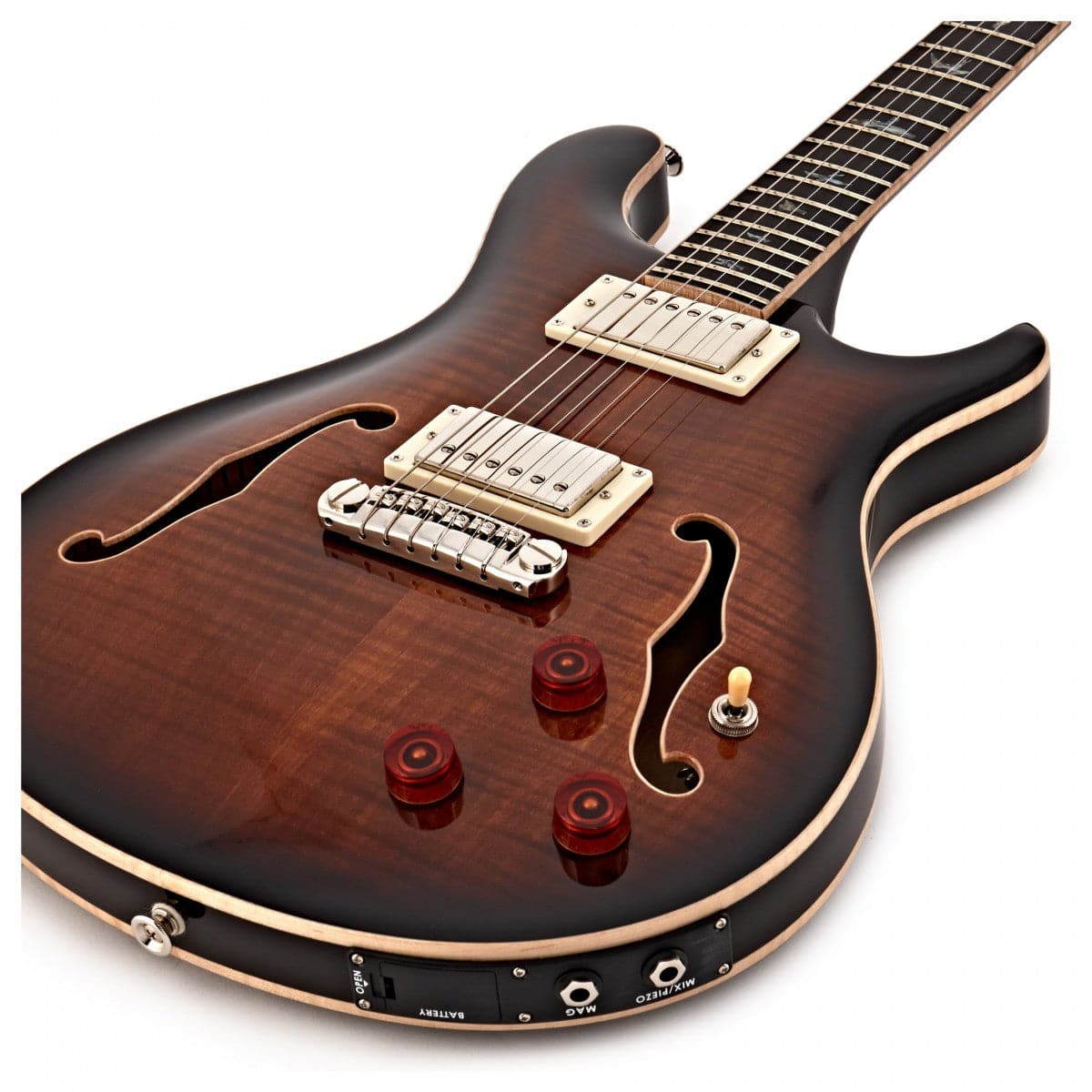 PRS SE Hollowbody II Piezo - Black Gold with Hard Case
