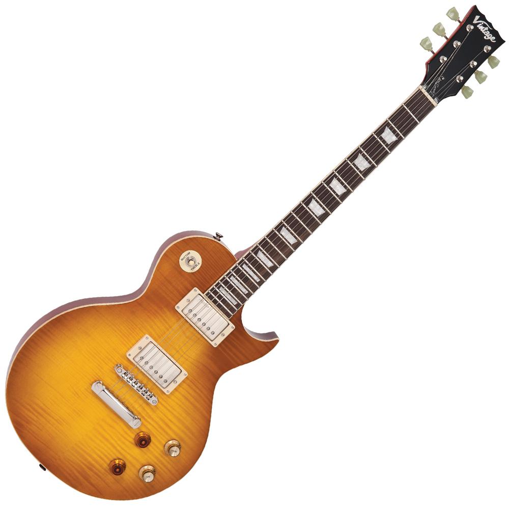Vintage V100 ReIssued Electric Guitar Lemon Drop