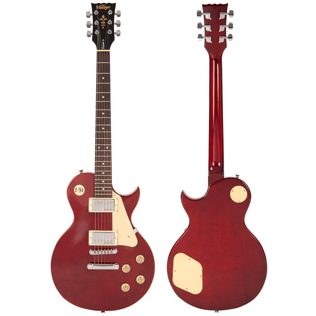 Vintage V10 Coaster Series Electric Guitar Pack ~ Wine Red