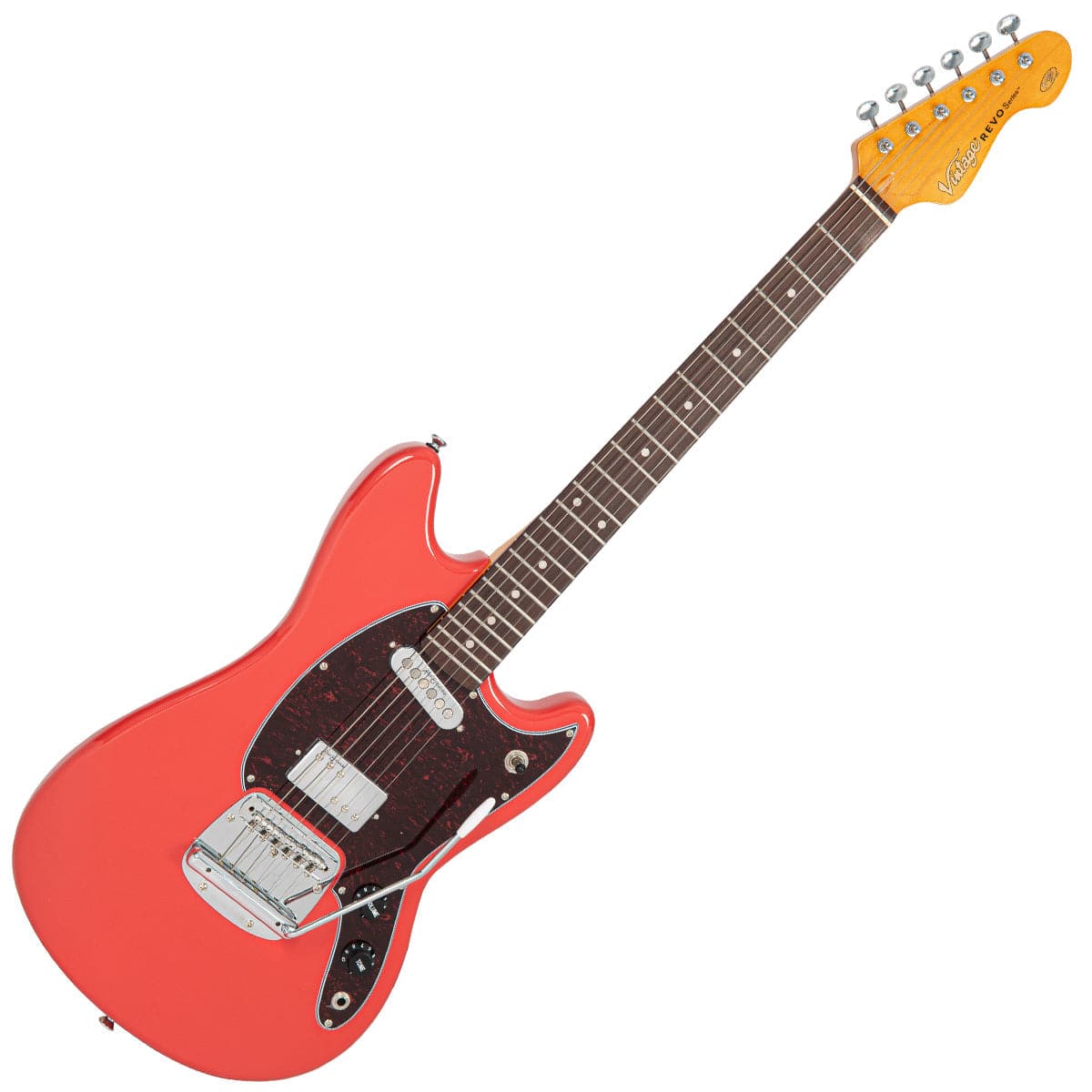 Vintage REVO Series 'Colt' HS Duo Electric Guitar ~ Firenza Red