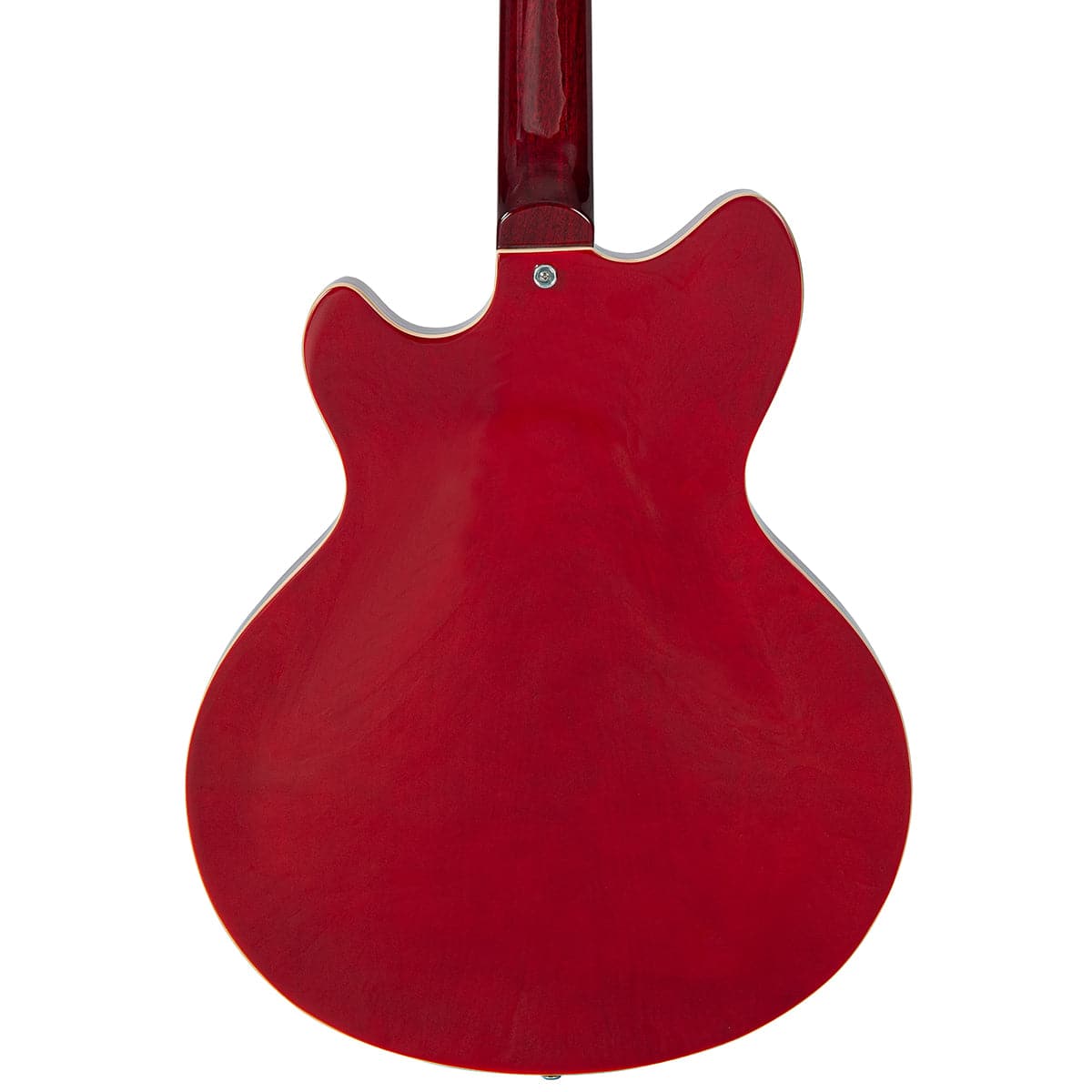 Vintage REVO Series 'Supreme' Semi Acoustic Bass ~ Cherry Red