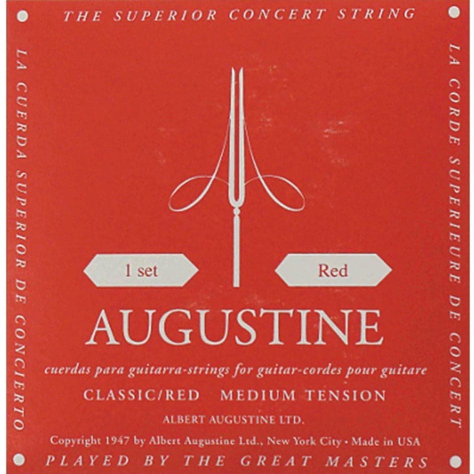 Augustine Classical Guitar Strings Red Label Medium Tension