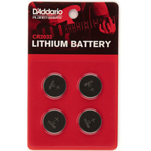 D'Addario CR2032 Battery 4 Pack - Fits Snark and Eclipse