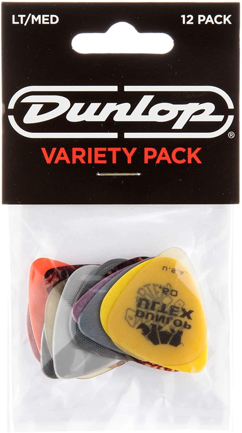 Jim Dunlop PVP101 Plectrum Variety Players 12 Pack - Medium / Light