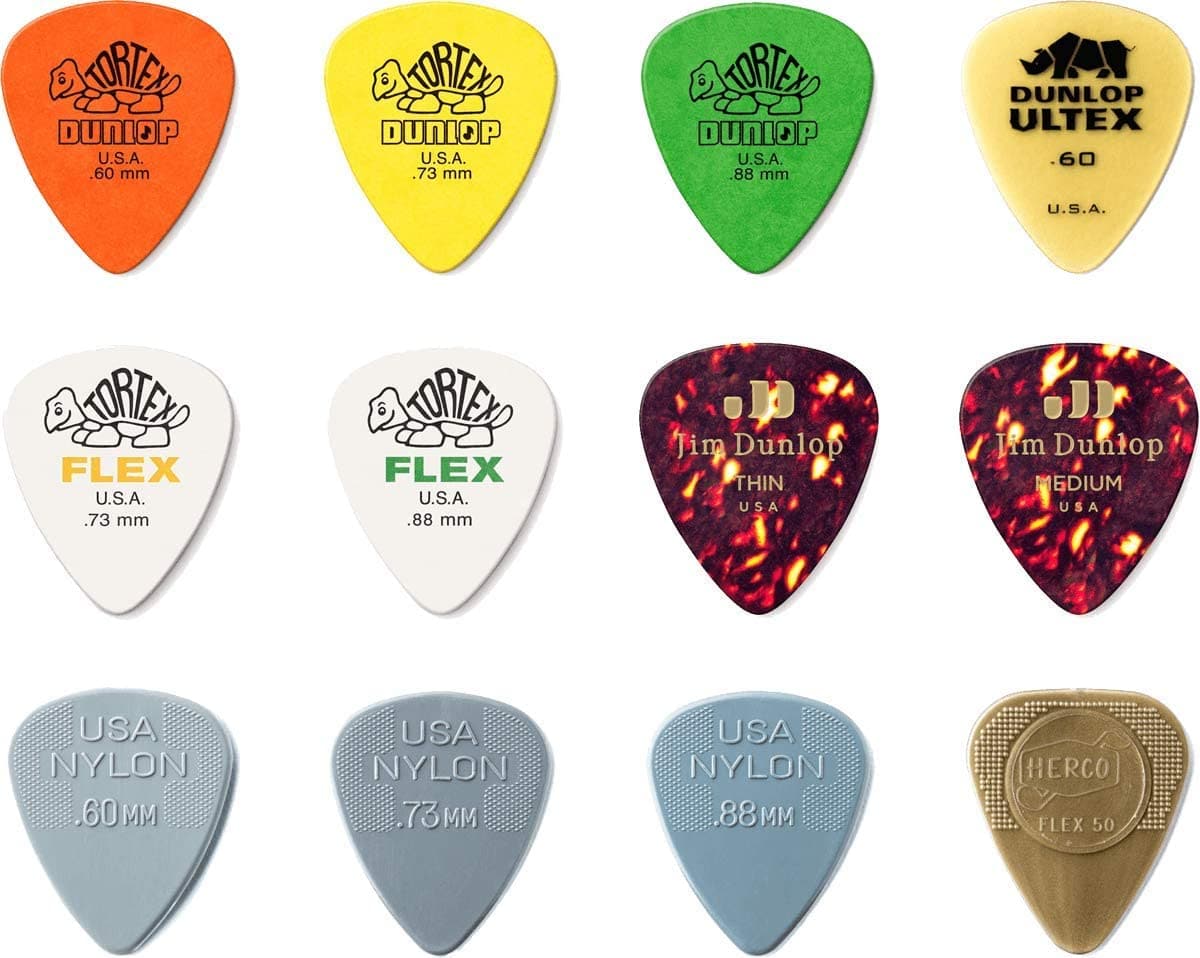 Jim Dunlop PVP112 Acoustic Plectrum Variety Pack - 12 Pack